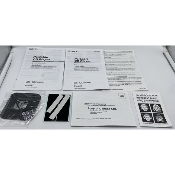 Sony D-MJ95 Portable Car CD Player Walkman G-Protection with Original Box - Picture 11 of 16